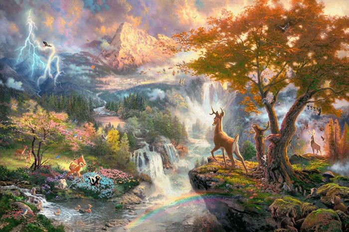 汤马思·金凯德（Thomas Kinkade）梦幻迪士尼场景绘画欣赏