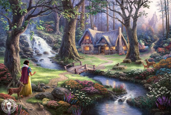 汤马思·金凯德（Thomas Kinkade）梦幻迪士尼场景绘画欣赏