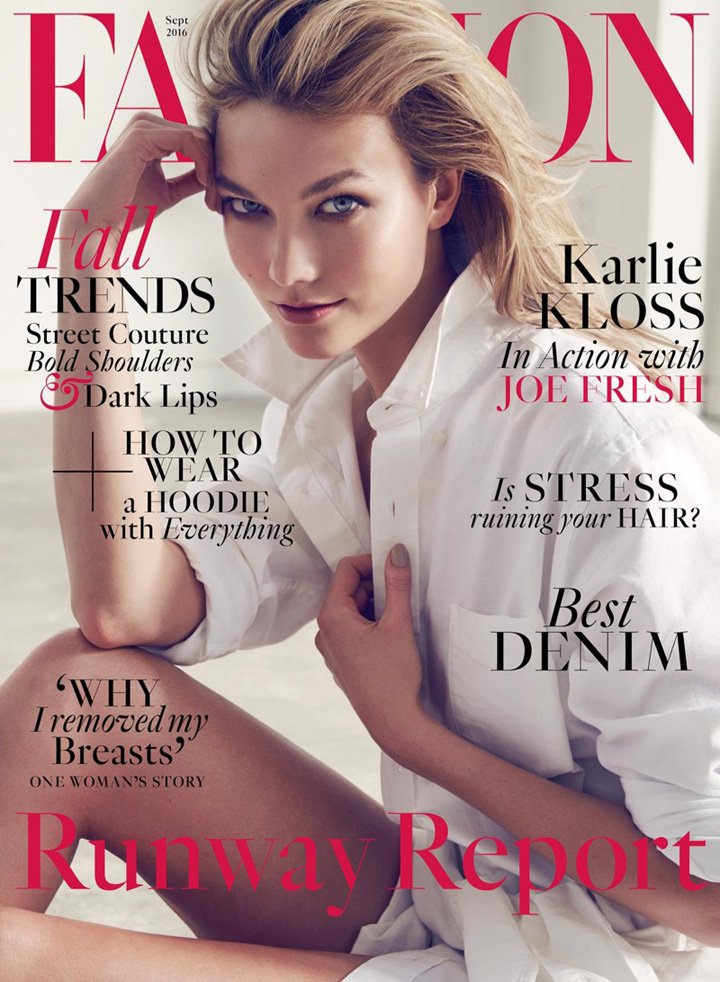 超模 Karlie Kloss演绎《FASHION》时尚杂志大片