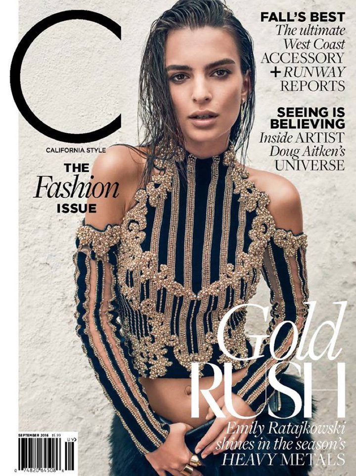 超模 Emily Ratajkowski演绎《C》时尚杂志大片