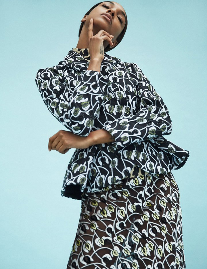 超模Jourdan Dunn 演绎《Madame Figaro》时尚杂志大片