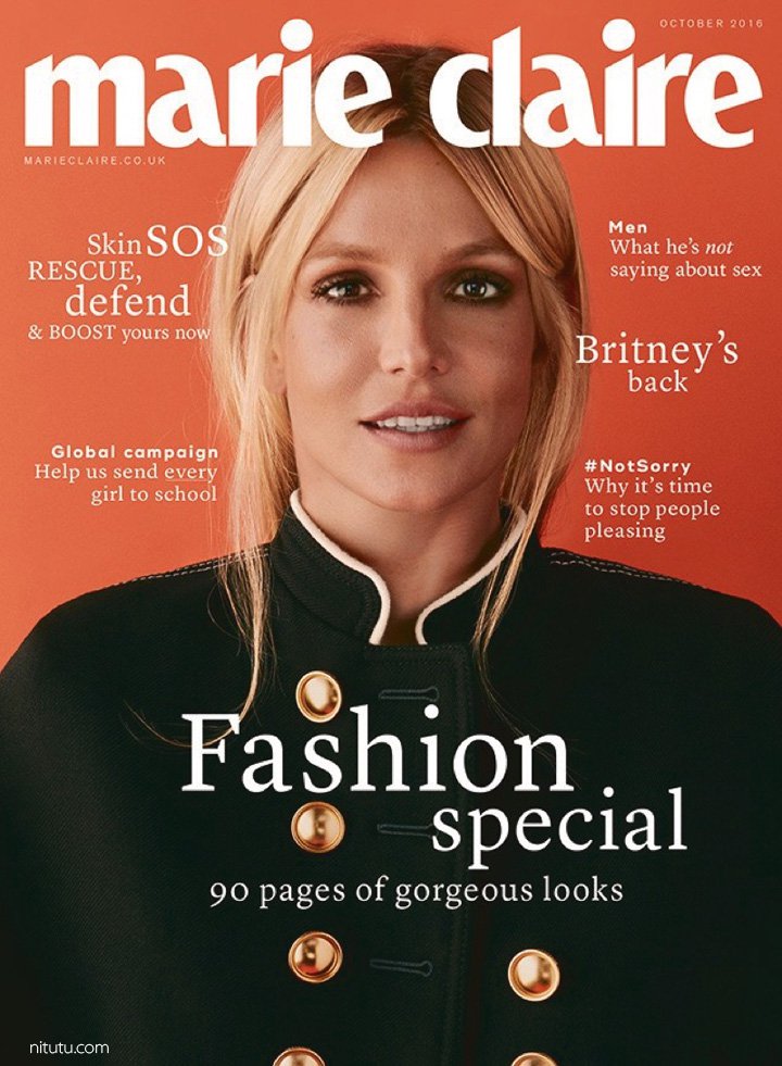 流行天后 Britney Spears演绎《Marie Claire》时尚杂志大片