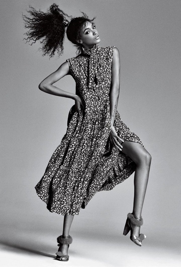 超模Jourdan Dunn 演绎《Elle》时尚杂志大片