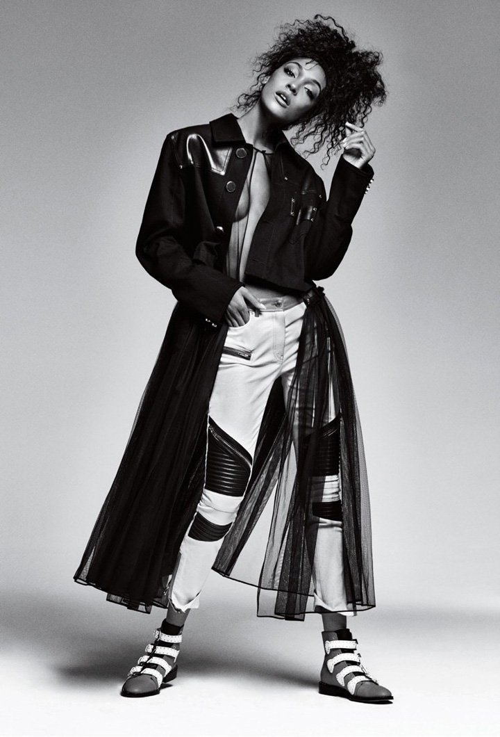 超模Jourdan Dunn 演绎《Elle》时尚杂志大片