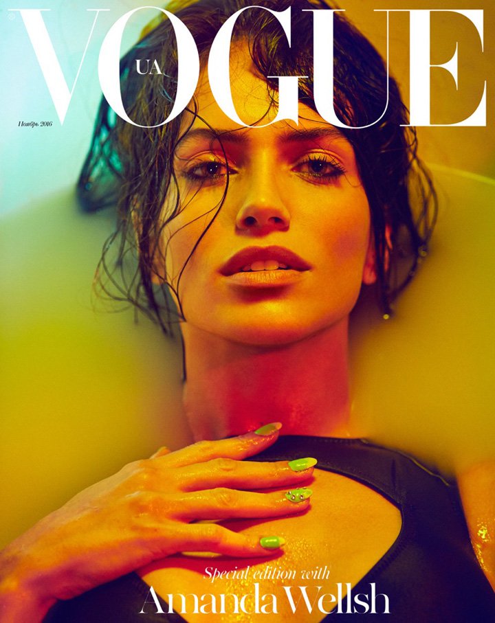 超模Amanda Wellsh 演绎《Vogue》时尚杂志大片