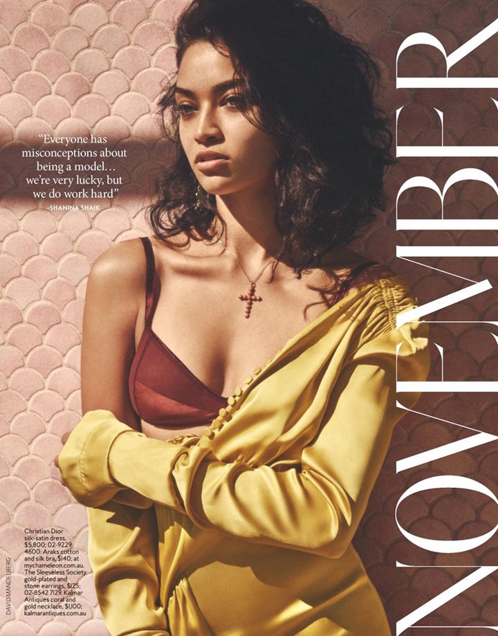超模Shanina Shaik性感演绎《InStyle》时尚杂志澳大利亚版