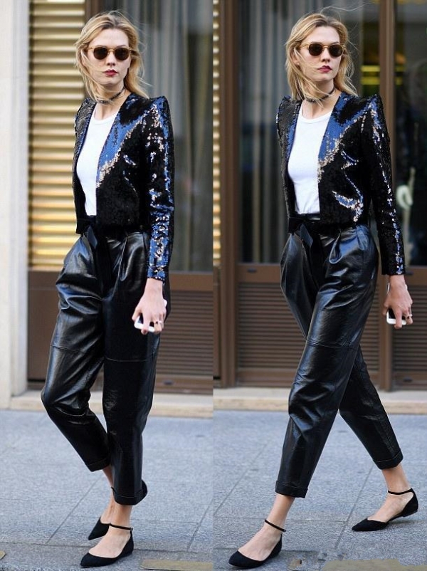 Karlie Kloss巴黎街拍Look 满屏都是腿