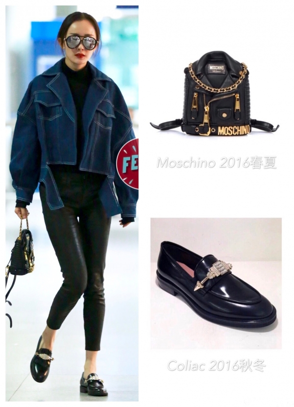 杨幂最新街拍 花式玩转Oversize牛仔服