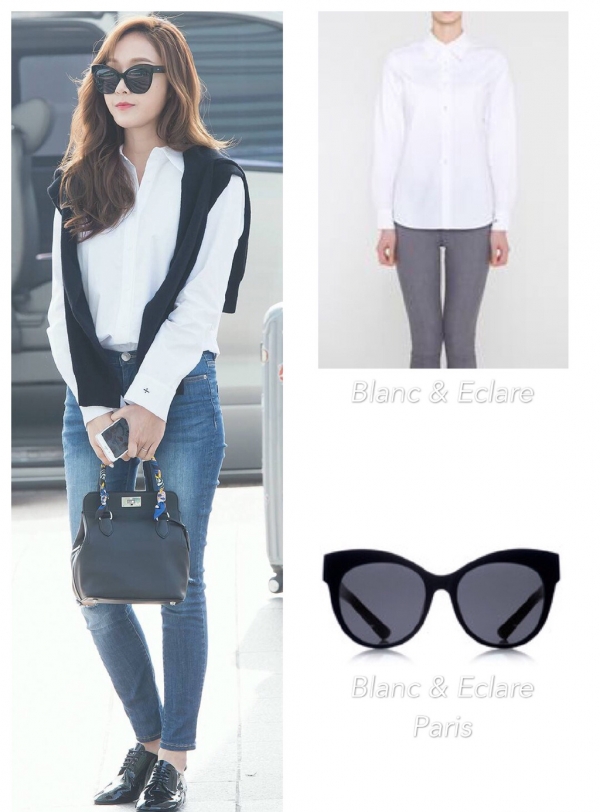 Jessica郑秀妍最新机场街拍 玩转随性休闲风
