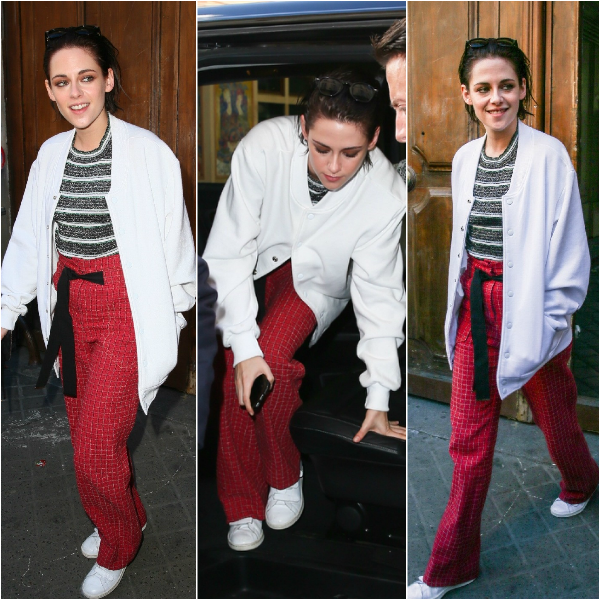 Kristen Stewart巴黎街拍  街头风look酷劲十足
