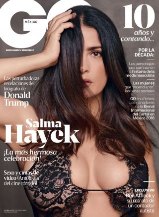 影星Salma Hayek 演绎《GQ》时尚杂志写真大片