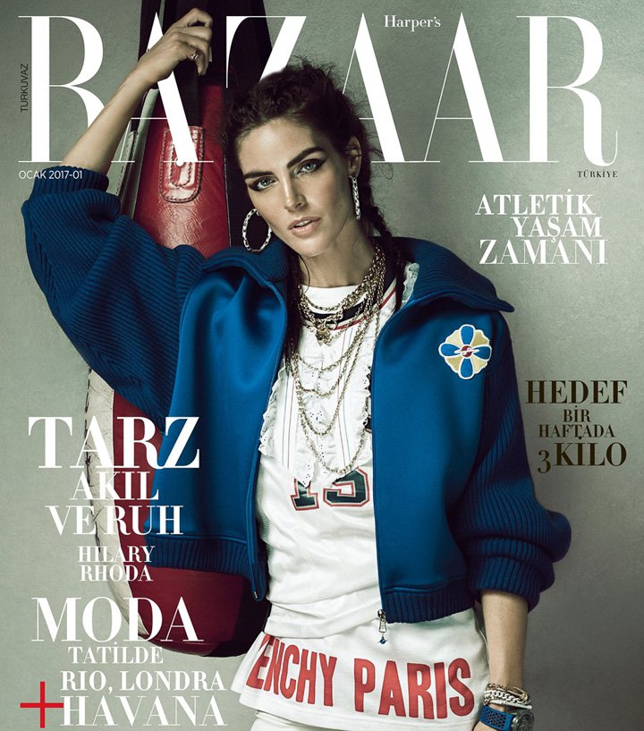 超模Hilary Rhoda 演绎《Harper’s Bazaar》时尚杂志大片