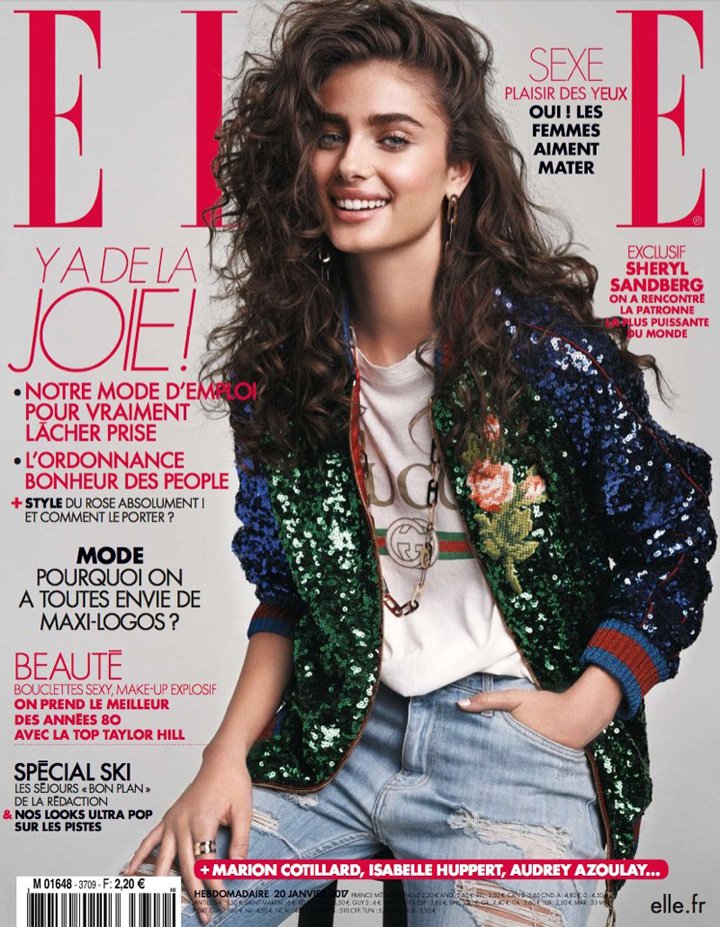 超模Taylor Hill 演绎《Elle》时尚杂志大片