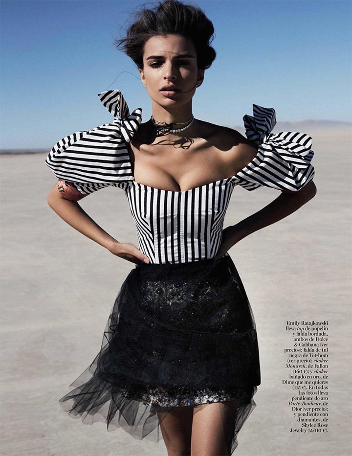 女星Emily Ratajkowski演绎《Vogue》杂志西班牙版