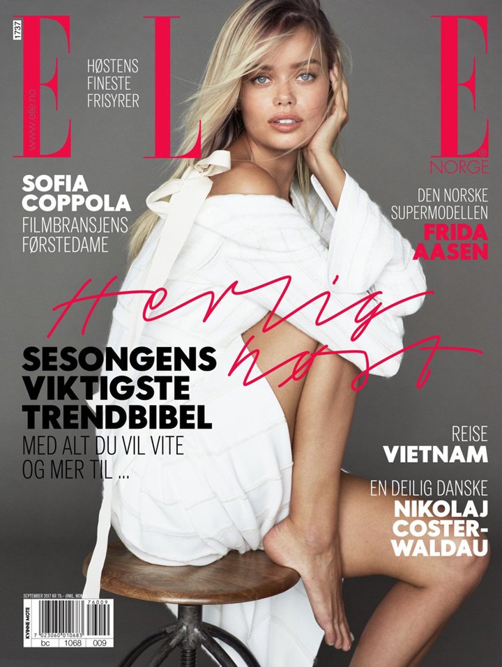 超模Frida Aasen 演绎《Elle》杂志时尚大片