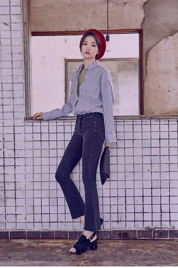 韩版衬衫配什么裤子  干练帅气时髦不掉分