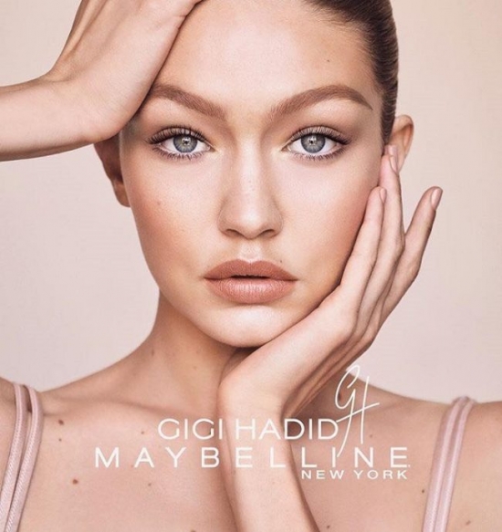 Gigi Hadid与Maybelline合作推出联名彩妆系列