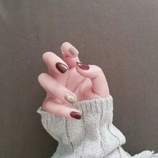 显手白的美甲图片 美白到你的手指尖