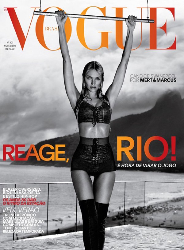 超模Candice Swanepoel演绎巴西版《VOGUE》时尚杂志大片