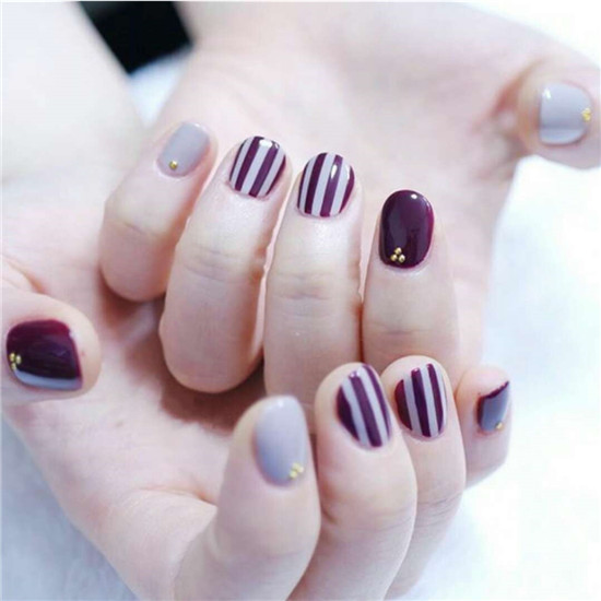 短指甲美甲秋冬 短指甲也可以很美好
