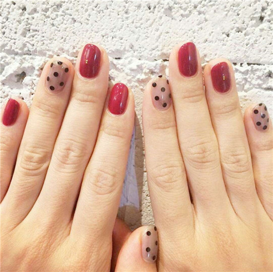 短指甲美甲秋冬 短指甲也可以很美好