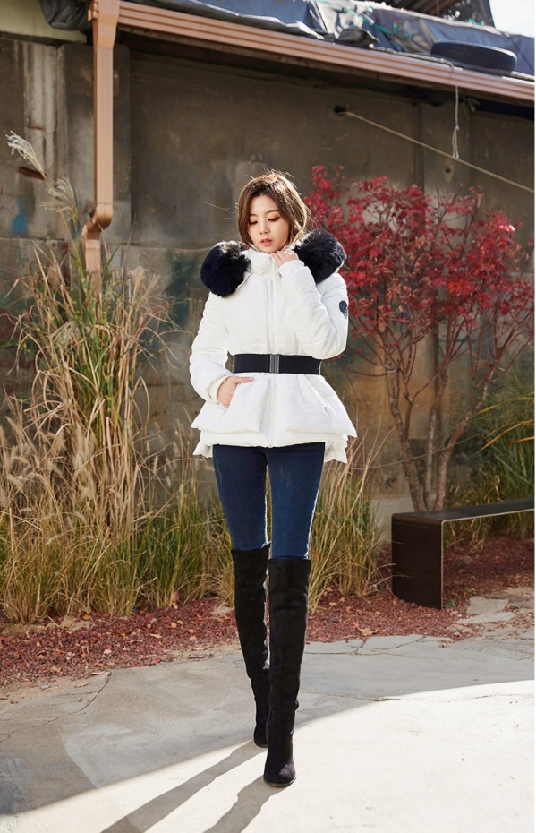 韩版羽绒服女款图片 冬天也能时尚度满分