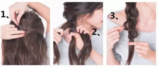 简单编发步骤图解 3款百搭衣服的发型步骤图解