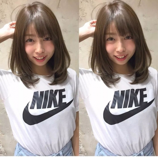 女生中发发型图片 下面的有最齐全的发型