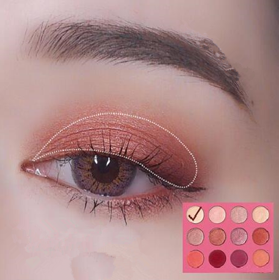 Colourpop12色眼影盘画法