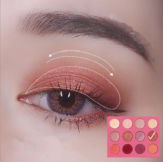 Colourpop12色眼影盘画法