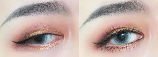 好看的橘色眼影画法