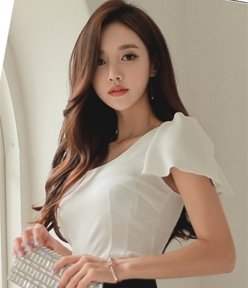 偏分发型女 偏分长发发型图片女