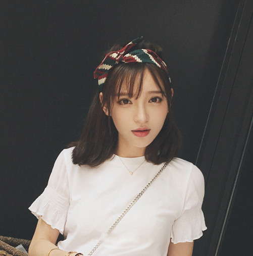 发带图片 发带发型图片
