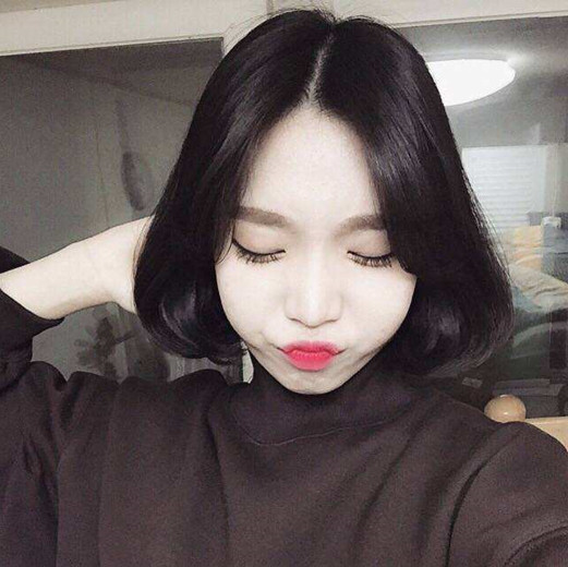 短发中分图片韩范 中分短发图片女