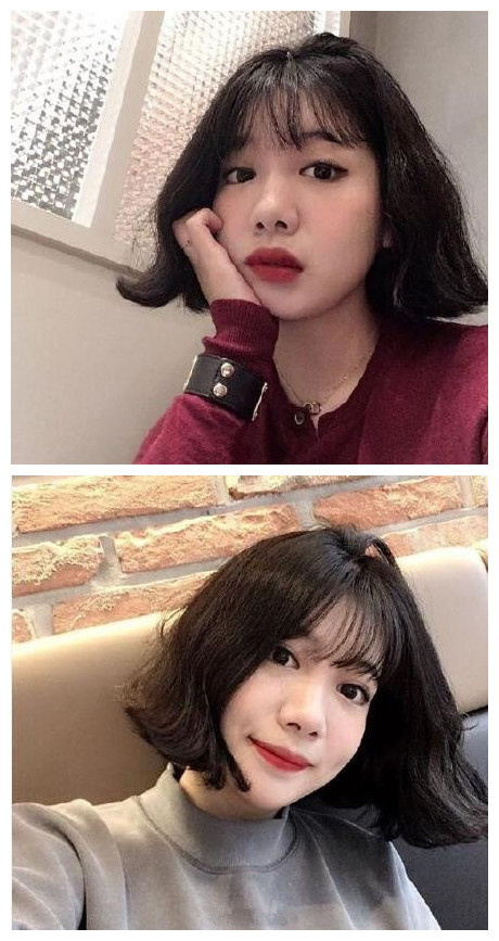 发尾卷短发 短发发尾烫发图片