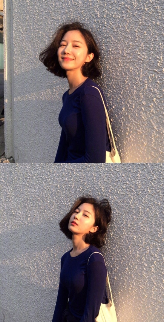 偏分短发烫发发型图片 偏分烫发女短发
