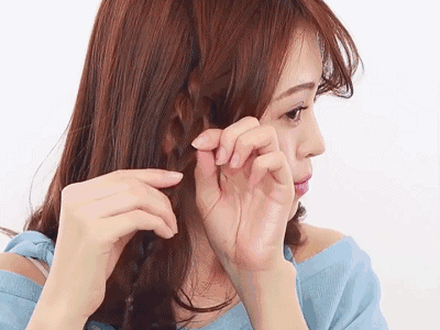 齐肩短发编发教程图解