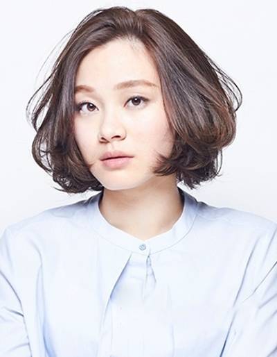 短发梨花烫发型图片女