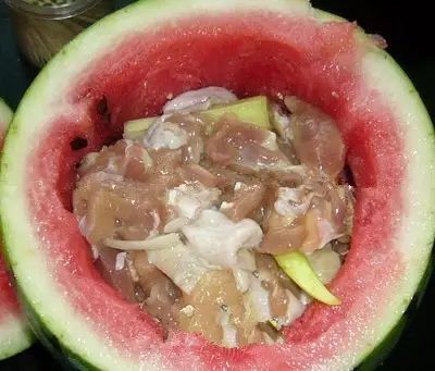 西瓜鸡的做法