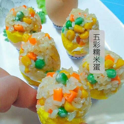 五彩糯米蛋的做法 让宝宝爱上这个美食