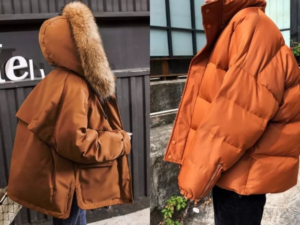 焦糖色棉服搭配图片 今年最流行的焦糖色外套搭配