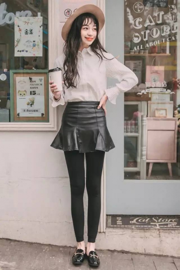 春季女生衬衫搭配图片