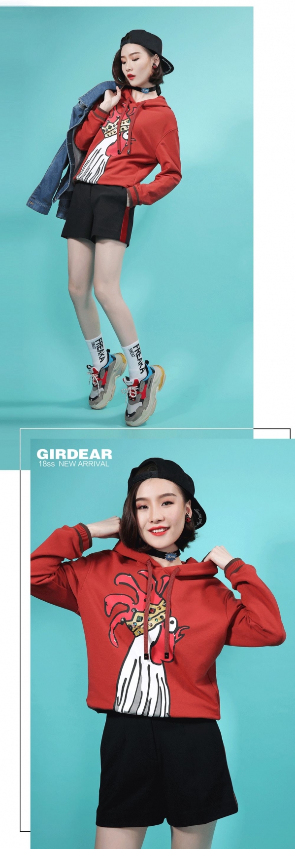卫衣潮搭配图片女
