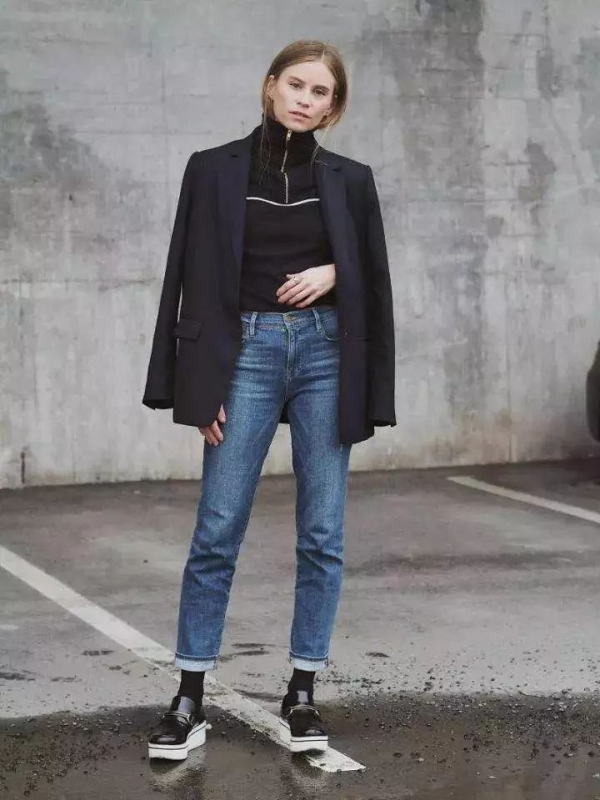 西装牛仔裤搭配女 2024开春最时髦搭配