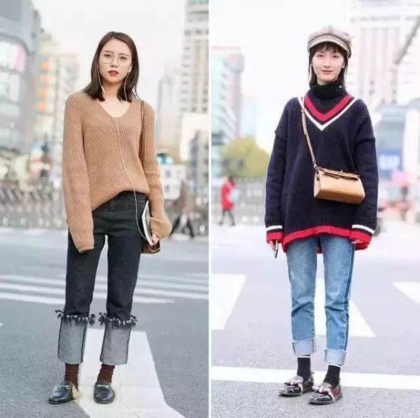 牛仔裤搭配女