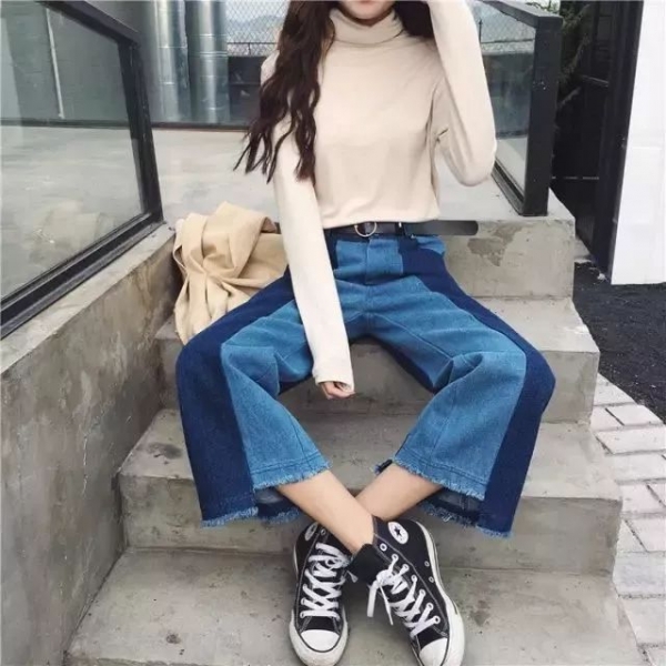 帆布鞋阔腿裤怎么搭配
