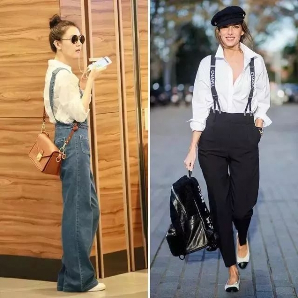 背带裤怎么搭配衣服