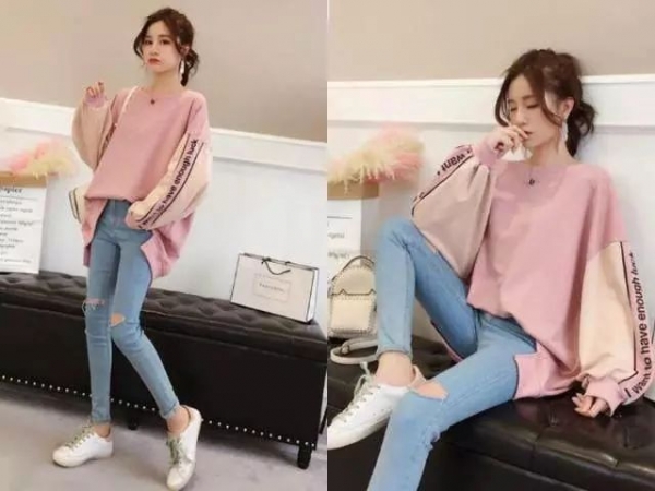 宽松卫衣搭配什么下装