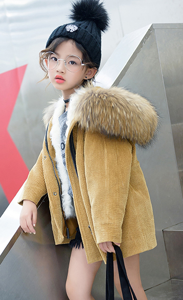 童装派克服 儿童皮草派克服