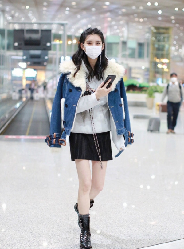 羊羔绒牛仔外套搭配女 牛仔外套搭配图片